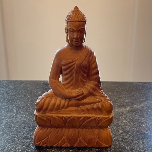 Other - Hand Carved Wood Buddha, Cambodian